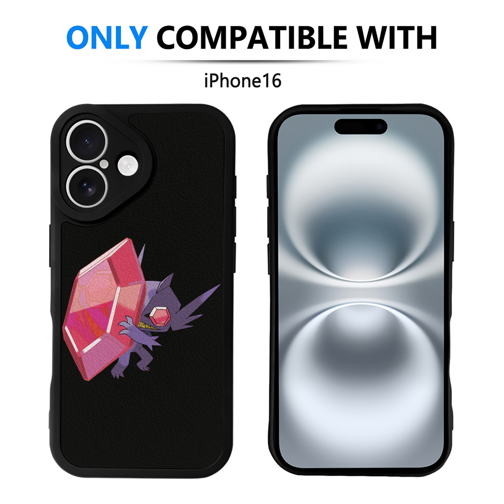 （画像用） ポケットモンスター Pokémon 【iPhone 16シリーズ対応】シリコンスマホケース（レザー調） 材質：シリコン